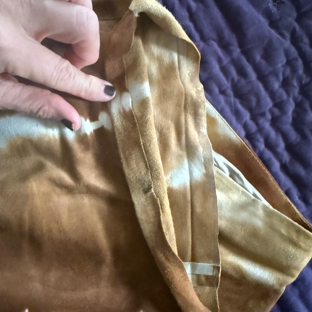 Gucci tie-dye suede pants with matching bikini top. Vintage - Picture 13 of 16
